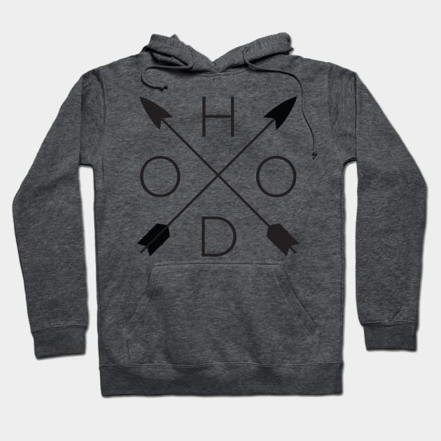 Hood Crossed Hoodie by Moysche